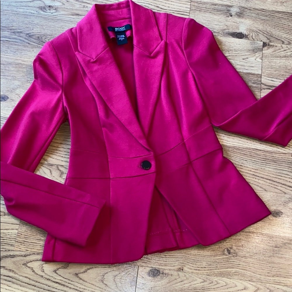 NWOT Pink Ponte Lace Up Corset Blazer 0